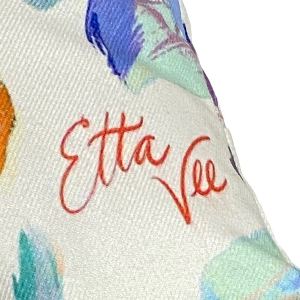 ETTA VEE - COLORFUL ABSTRACT PATTERN PILLOW - 18” x 18” - EXCELLENT CONDITION
